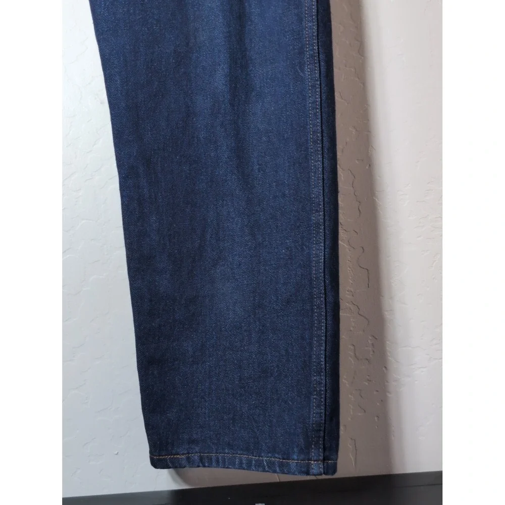 RUSTLER Men's Size 42x30 Blue Jeans 100% Cotton Denim Pants 5 Pockets Zipper Fly